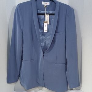 Women's Skuly Blue Luccs Blazer Business Casual Chic Elegant Preppy NWT Large